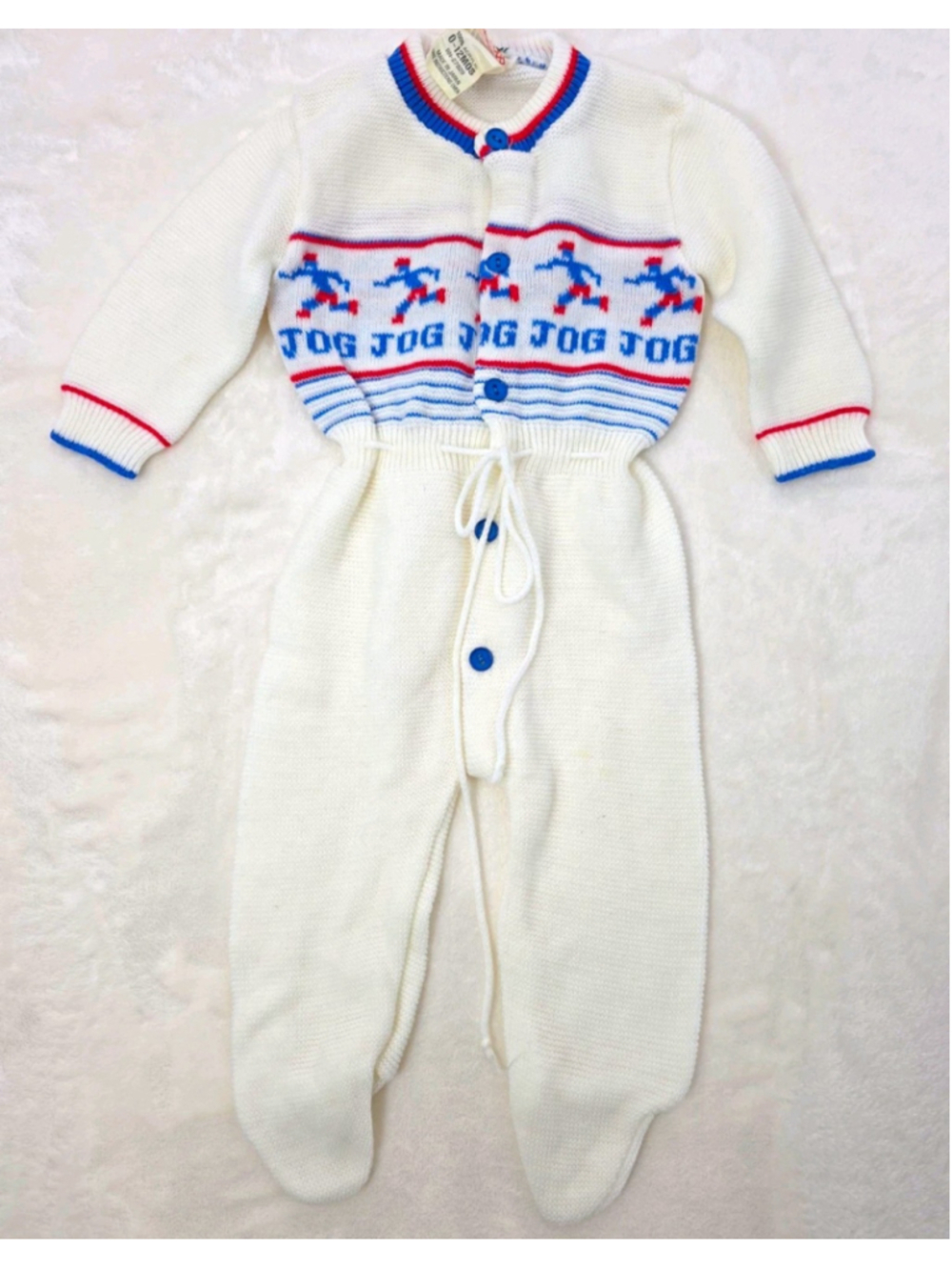 Vintage Baby Knit Romper 0-12M Ski Jogger Kidcore Retro Chubbi's 80s